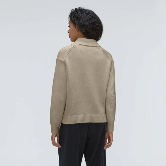 ✅ Everlane The Cotton Chore Sweater Jacket, Khaki (XS) - Picture 6 of 13